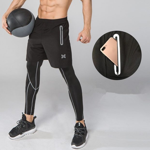  TopTie Men's 2 in 1 Running Pants, Basketball Tights Pants, Athletic  Workout Shorts with Legging-Black-S : Clothing, Shoes & Jewelry